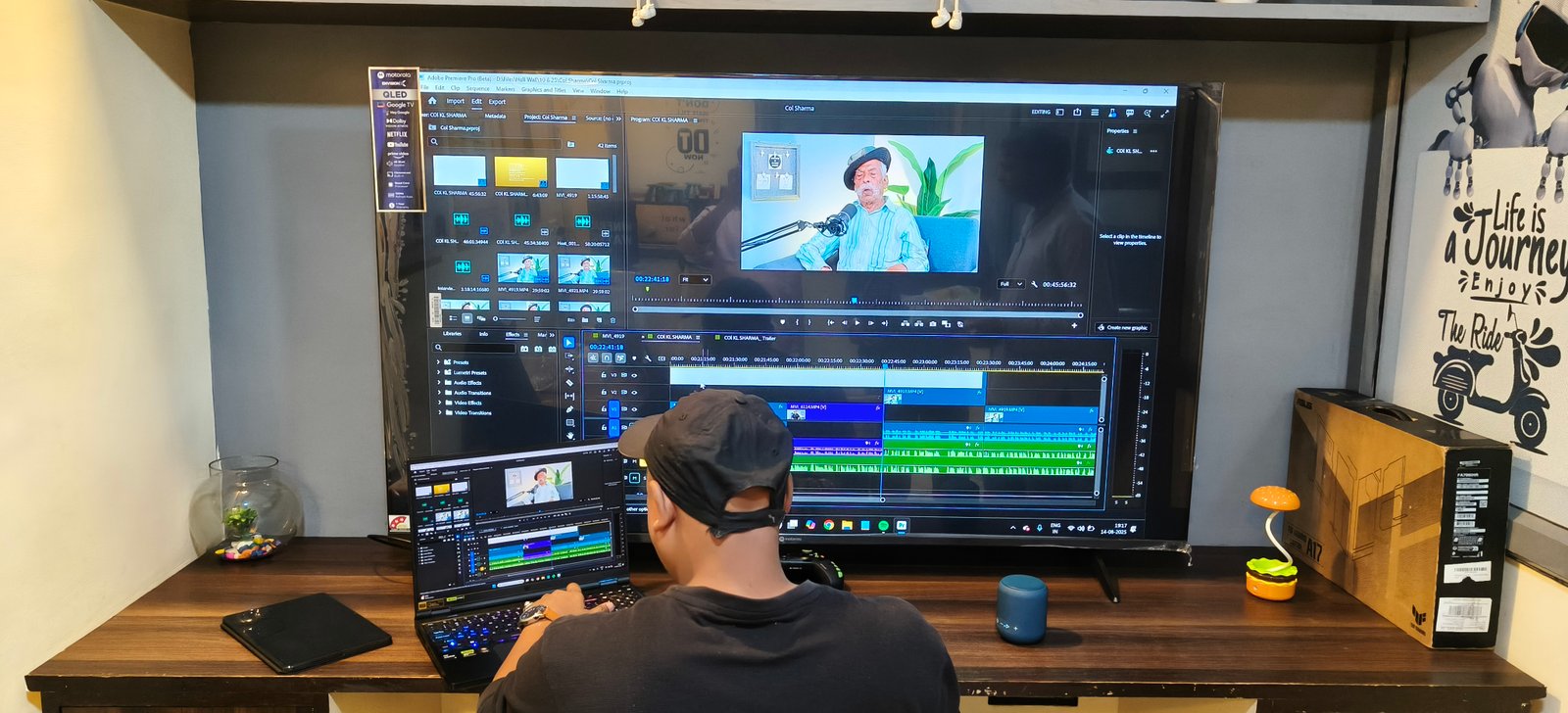 The HalfWall control room — an editing session shaping recorded video and audio